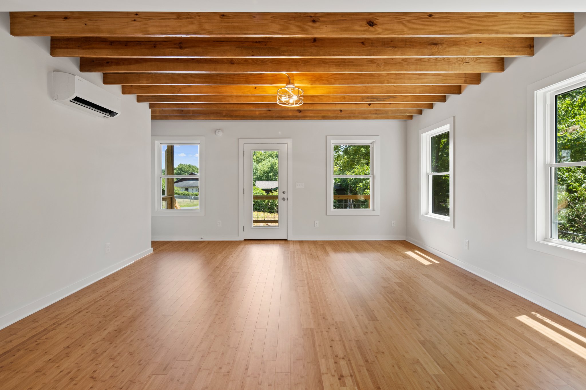 Standard Cottage 2 Bed — living room with exposed beam ceiling