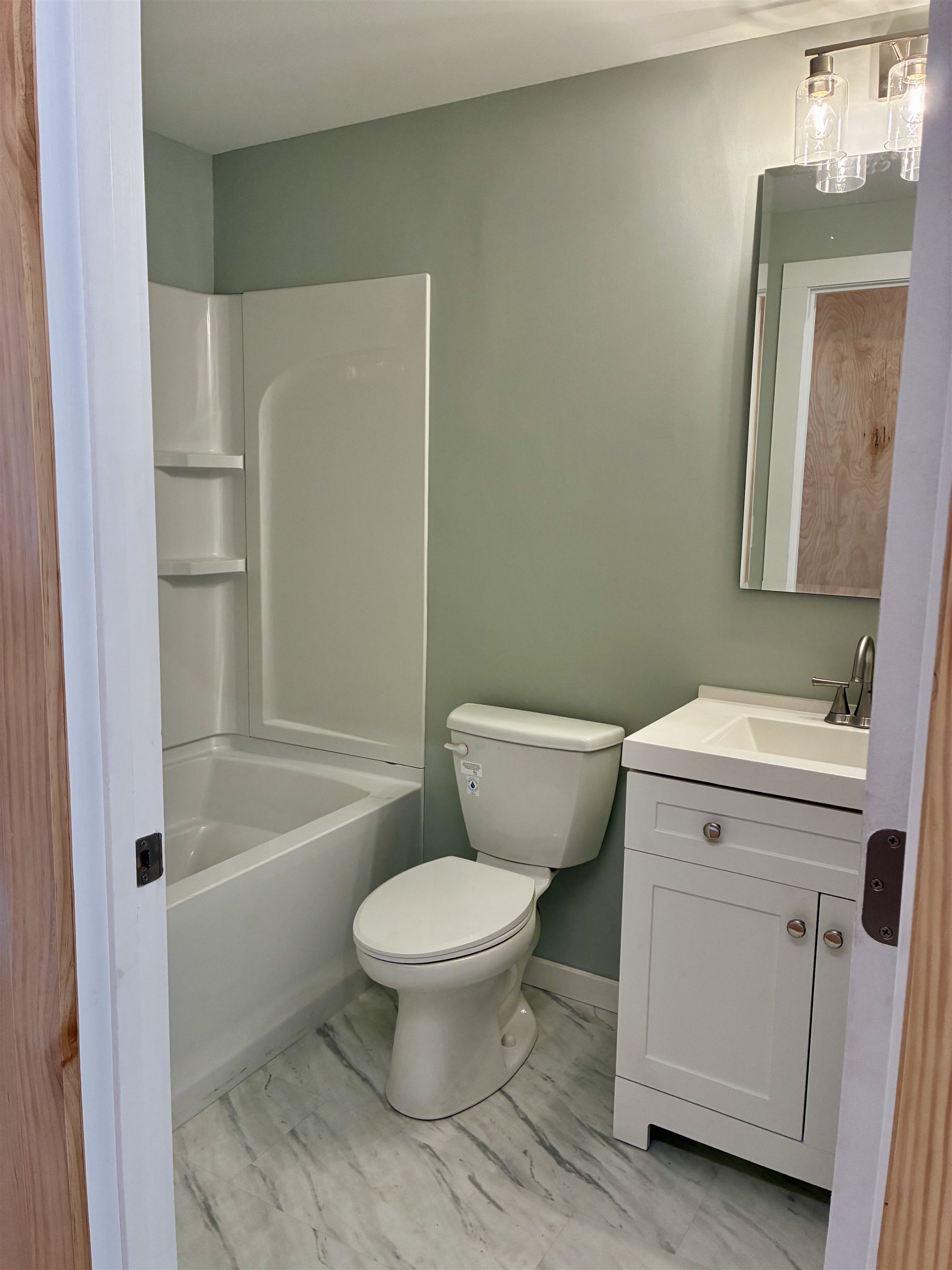 Origami Home bath pod — factory-built, tub/shower combo