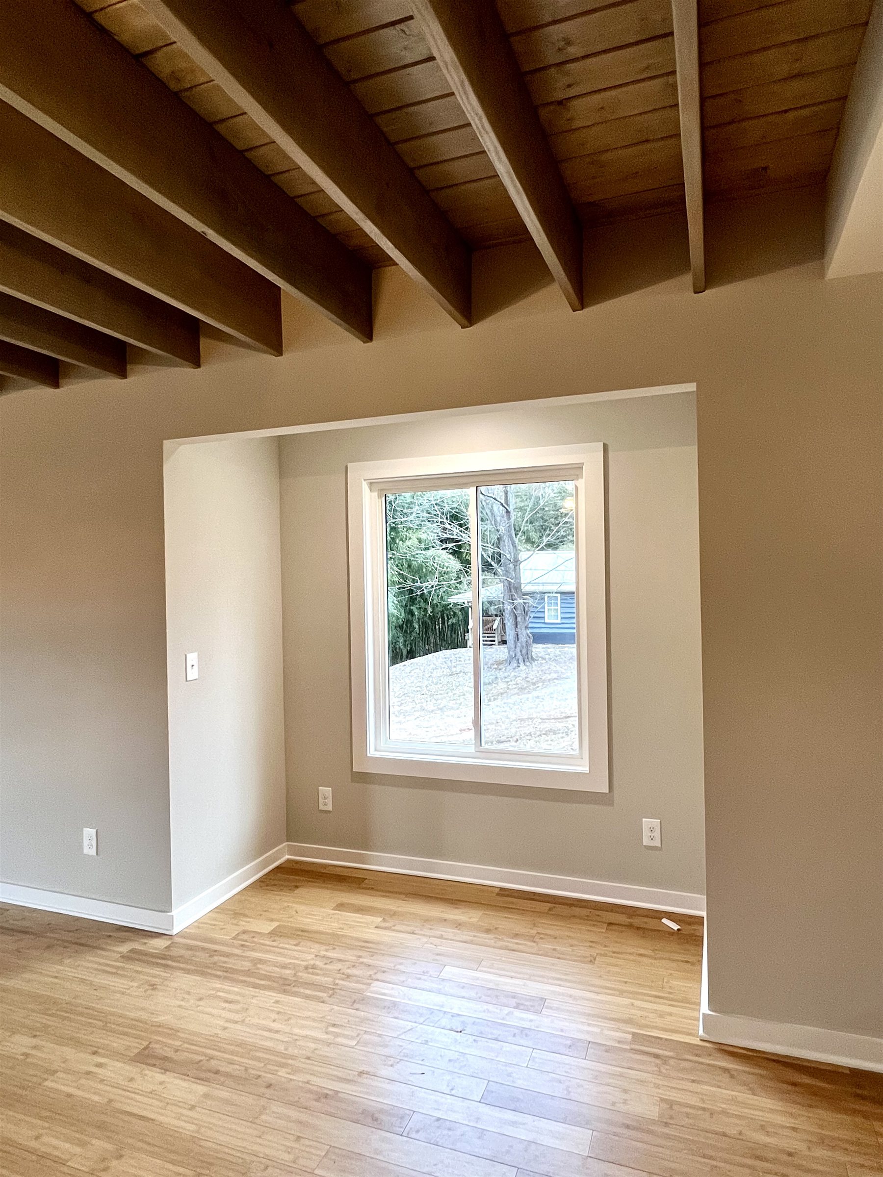 Standard Cottage XL 3 Bed — dining nook with tongue-and-groove wood ceiling